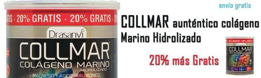 Oferta Collmar colágeno marino hidrolizado con magnesio y ácido hialuronico. Más producto al mismo precio