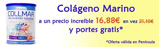 Collmar cólageno marino hidrolizado con ácido hialurónico y Vitamina C a un precio muy económico y portes gratis