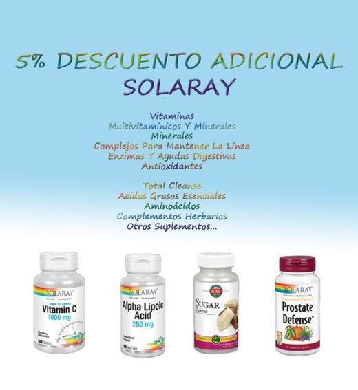 Oferta-Descuento Solaray