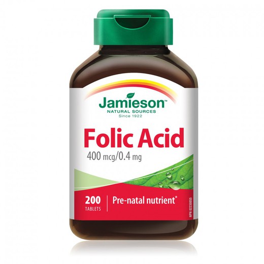 Acido Folico 400mg 200 Tabletas