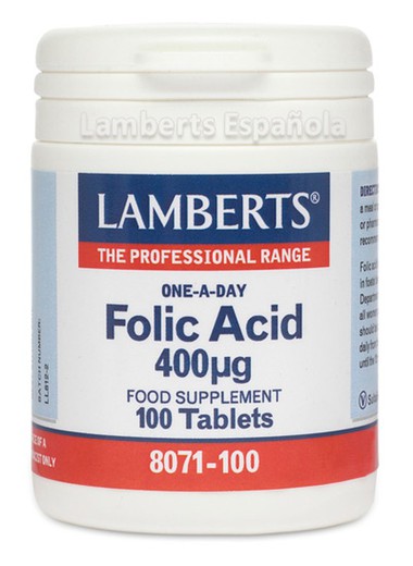 Acido Folico 400/Ug 100 Tabletas