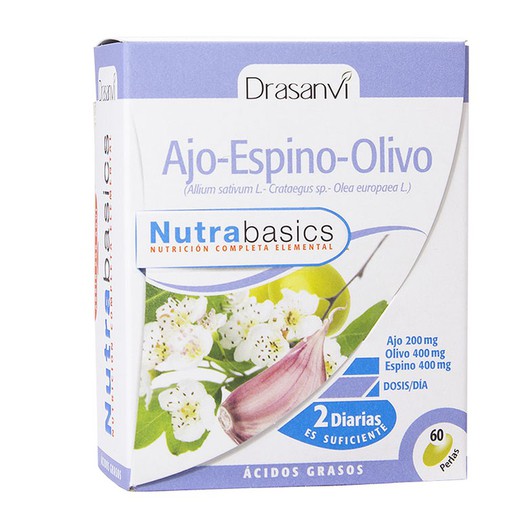 Ajo Espino Olivo nutrabasicos 500 mg 60 perlas de Drasanvi
