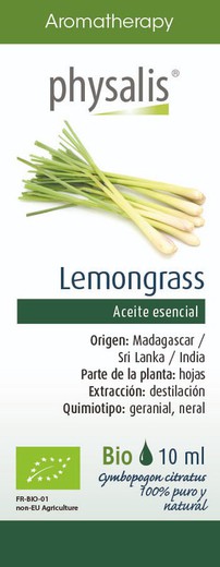 Aromaterapia Aceite Esencial Lemongrass Bio 10 ml de Physalis