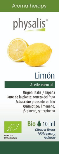 Aromaterapia Aceite Esencial Limón Bio 10 ml de Physalis