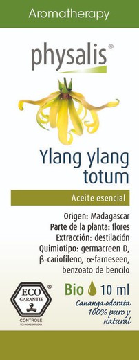 Aromaterapia Aceite Esencial Ylang Ylang 10ml BIO de Physalis