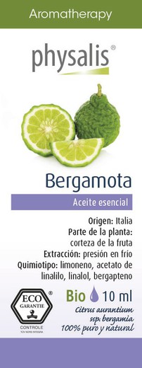 Aromatherapy Aceite Esencial Bergamota Bio de Physalis