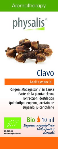 Aromatherapy Aceite Esencial de Clavo Bio de Physalis