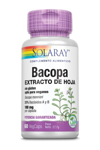 Bacopa 100 mg 60 cápsulas vegetales