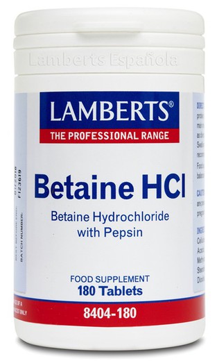 Betaina hci 324 mg 180 tabletas