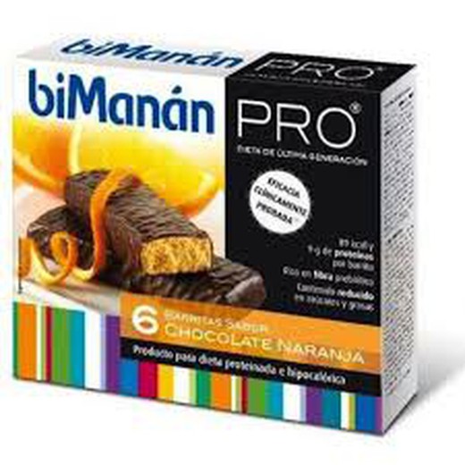 Bmn Pro Barritas Chocolate Naranja 6 Barritas de Bimanan