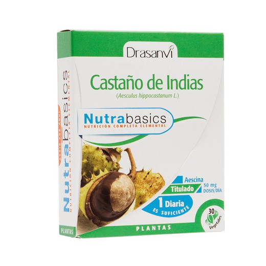 Castaño Indias 30 cápuslas nutrabasicos de Drasanvi