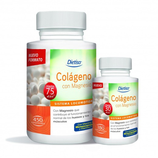 Colágeno con magnesio 450 comprimidos de Dietisa