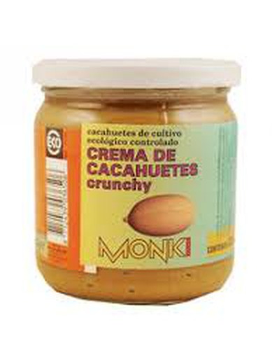 Crema de Cacahuetes Crujiente Monki 330 gr Bio