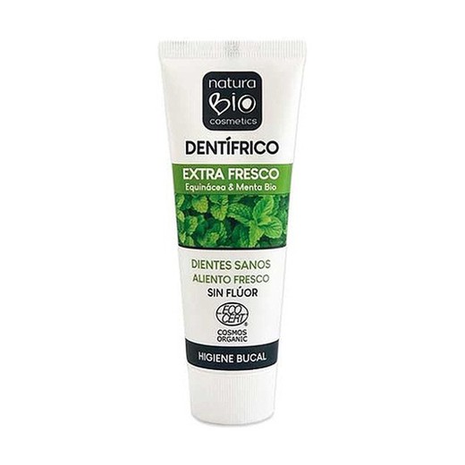 Dentífrico Extra Fresco Equinácea & Menta Bio - 75ml Sin flúor de Natura Bio Cosmetics