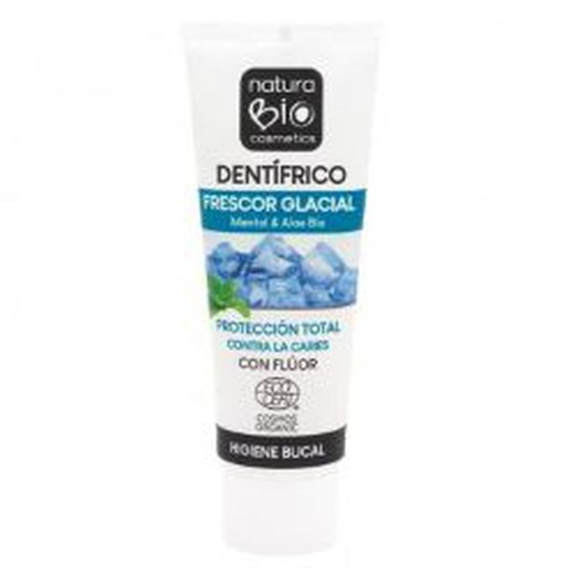 Dentífrico frescor glacial con flúor 75ml natura Bio cosmetics