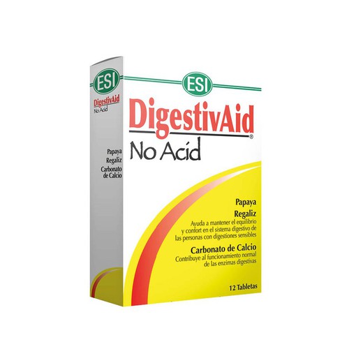 Digestivaid no acid 12 tabletas