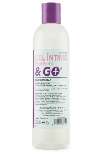 Gel Intimo PH5 Edad Fértil & Go 300 ml de Laboratorios Pharma&Go