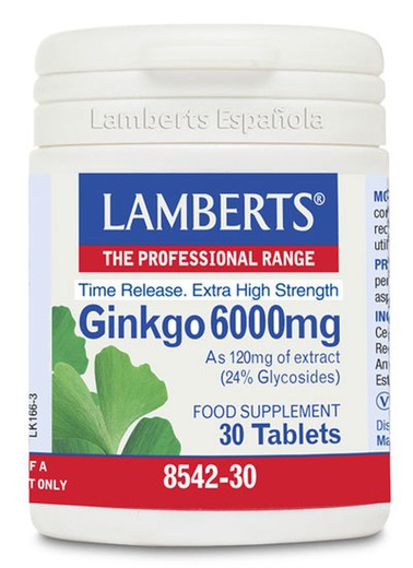 Ginkgo biloba 6000 mg 60 tabletas