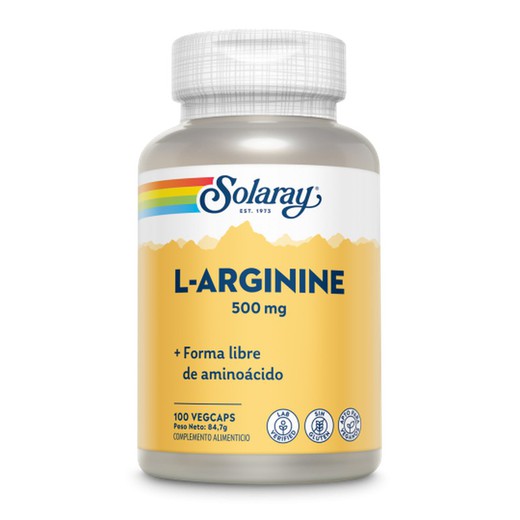 L-Arginina 500 mg 100 cápsulas Solaray