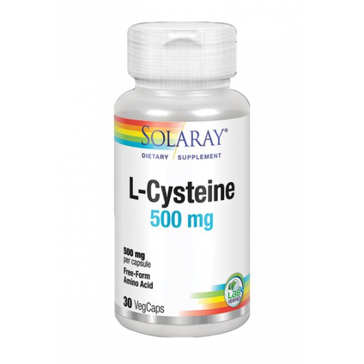 L-Cysteine 500 Mg - 30 cápsulas vegetales de Solaray