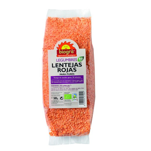 Lentejas Rojas 500g Biogra Bio