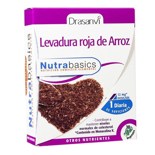 Levadura roja de arroz 30 cápsulas Nutrabasicos de Drasanvi