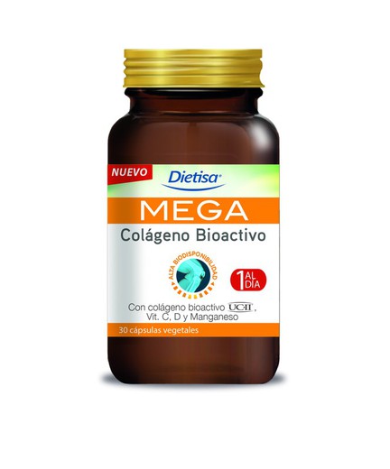 MEGA Colágeno Bioactivo UC-II 30 cápsulas vegetales de Dietisa