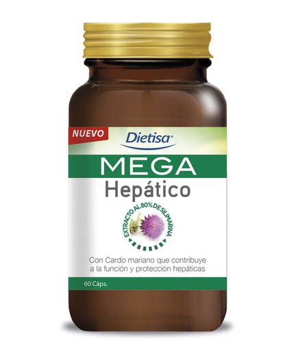 Mega Hepático 60 cápsulas vegetales de Dietisa