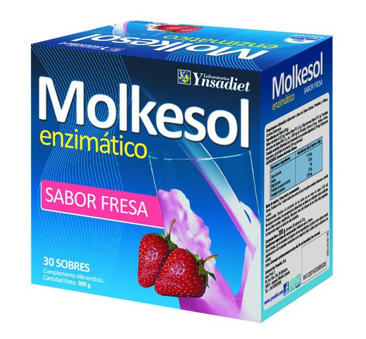 Molkesol B + fresa 30 sobres  + stevia