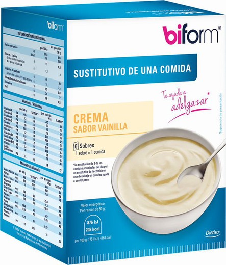 Crema Biform Vainilla 6 sobres Dietisa