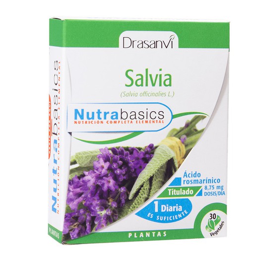 Nutrabasics – Salvia 30 cápsulas vegetales de Drasanvi