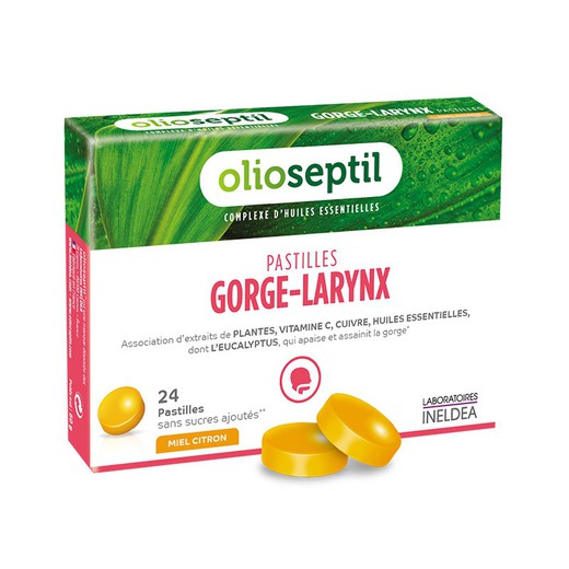 Olioseptil garganta  laringe miel limón  24 pastilla