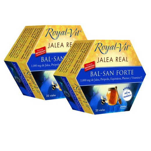 Pack 2 Jalea Real Bal-San Forte Jalea real 20 viales Dietisa