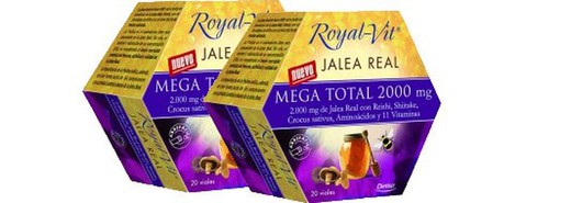 Pack 2 Jalea Real Mega Total 2000 mg 20 Viales Dietisa