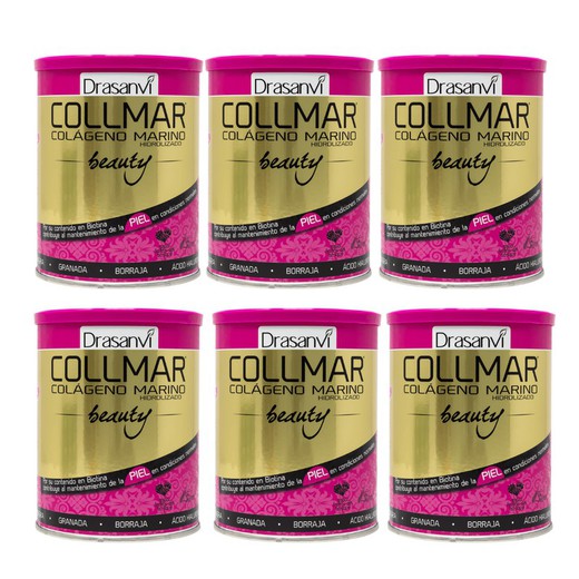 Pack 6 Collmar Colágeno Marino Beauty Frutas del Bosque 275 gr Drasanvi