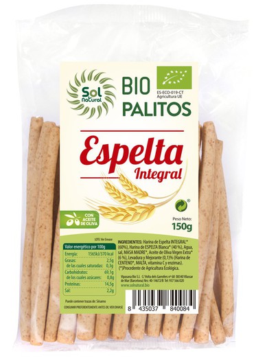 Palitos de Espelta Integral Bio 150 G