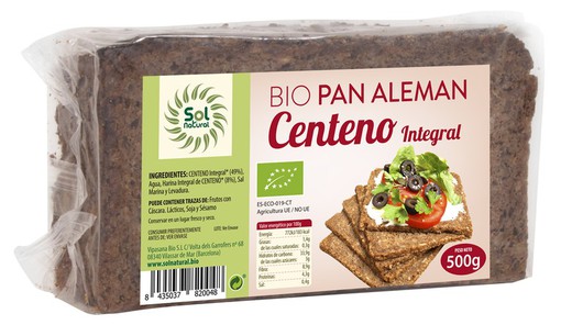 Pan Aleman Centeno Integral Bio 500 G