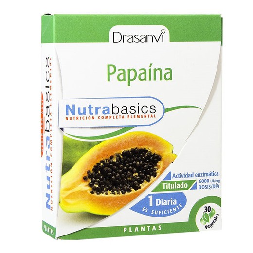 Papaína 30 cápsulas Nutrabasicos