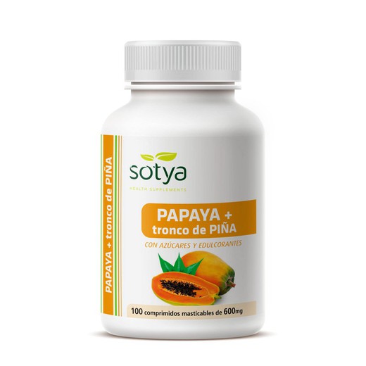 Papaya + Tronco de piña 600 mg 100 comprimidos