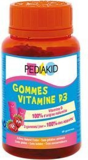 Pediakid 60 Gominolas Ositos Vitamina D3 Sabor Fresa