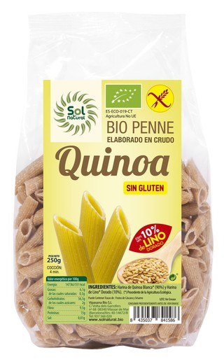 Penne de Quinoa con Lino Bio S/Gluten 250 G