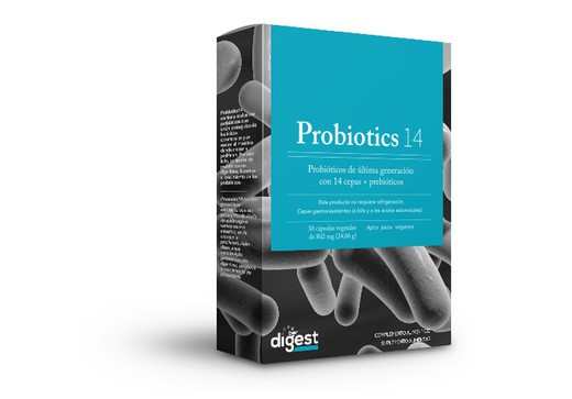 Probiotics 14 cepas + Prebioticos 30 cápsulas Herbora