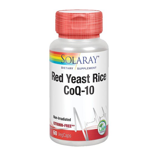 Red Yeast Rice Plus Q10-60 VegCaps de Solaray