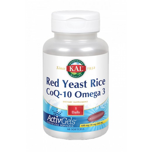 Red Yeats Rice con Q10 y Omega 3 - 60 Activgel de Kal
