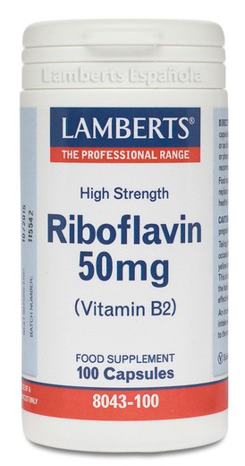 Riboflavin 50 mg 100 cápsulas de Lamberts