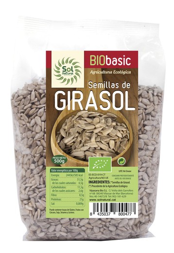 Semillas de Girasol Bio 500 G