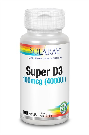 Super D3 4000 UI 100 perlas de Solaray