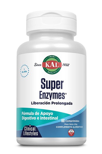 SUPER ENZYMES 60 Comprimidos acción prolongada