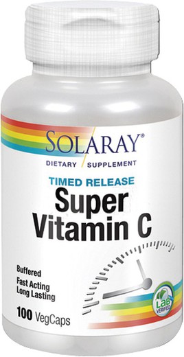 Super Vitamina C 100 cápsulas vegetales ( no acid)