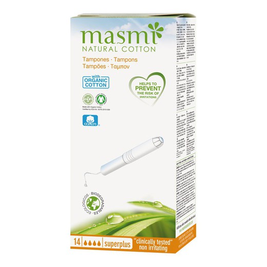Tampones Masmi Natural Cotton Super Plus 14 unidades de Masmi